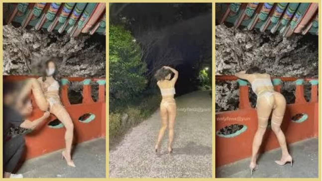 ✿淫娃御姐✿完美身材究极蜜臀女神樱花外景情趣蕾丝露出后入极品蜜臀内射鲜鲍吐汁淫靡观光台 海报
