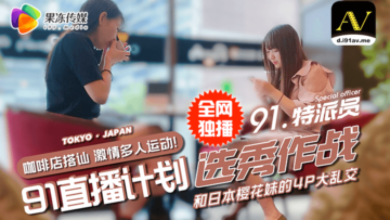 国产AV 果冻传媒 91特派员 街头搭讪2位美女喝酒吃饭 没想意外成就一场4P大战 海报